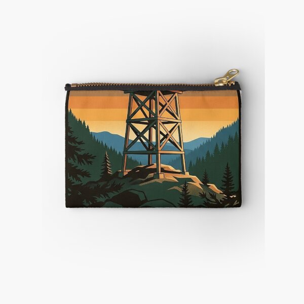 Item preview, Fire Lookout Tower Sticker - Vintage WPA Mountain Summit Forest Service Badge designed and sold by DetourDgn.
