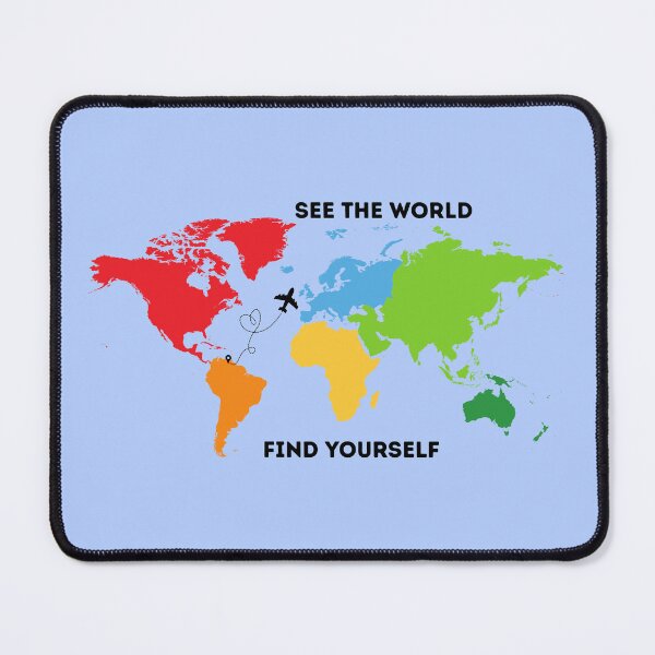Item preview, See The World Find Yourself - Colorful Travel Map Quote designed and sold by Frafri92.