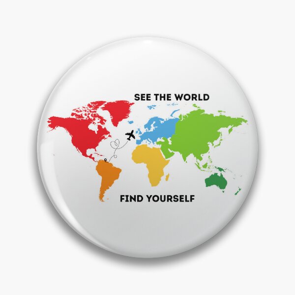 Item preview, See The World Find Yourself - Colorful Travel Map Quote designed and sold by Frafri92.
