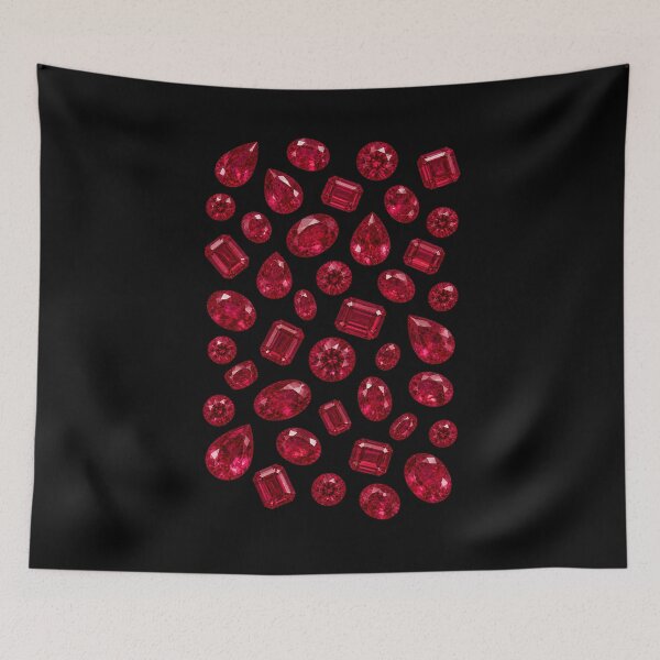 Item preview, BIRTHSTONE COLLECTION ⭐ SCATTER - JULY • RUBY • Modern designed and sold by WheelieGdArt.