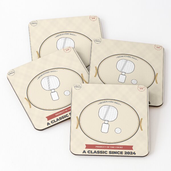 Item preview, Vintage Padel Tin Label Design designed and sold by CourtCultureHQ.