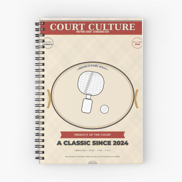 Item preview, Vintage Padel Tin Label Design designed and sold by CourtCultureHQ.