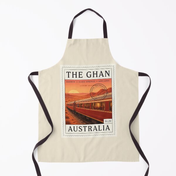 Item preview, The Ghan • Darwin to Alice Springs to Adelaide • Luxury Outback Railway Stamp designed and sold by stickercuffs.