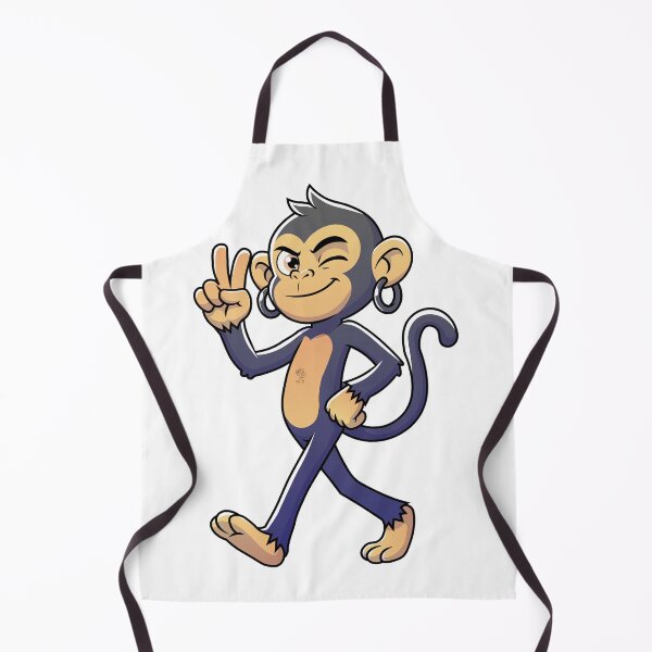Item preview, Cool Winking Monkey Peace Sign Cartoon Ape Art  designed and sold by Rupesh-Art26.