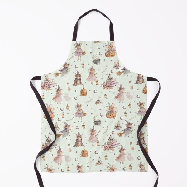 Item preview, Whimsical Halloween Mice & Witches – Pastel Storybook Pattern designed and sold by PaperyAndInk.