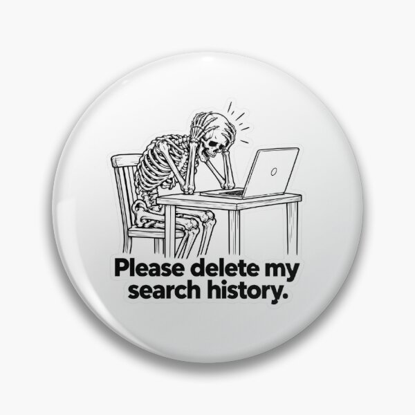 Item preview, Minimalist Skeleton Laptop Delete Search History Student Sticker designed and sold by Saniyamirza07.