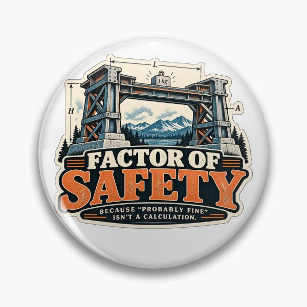 Item preview, Factor of Safety – Probably Fine Isn’t a Calculation – Engineering Humor designed and sold by ChicClicker.