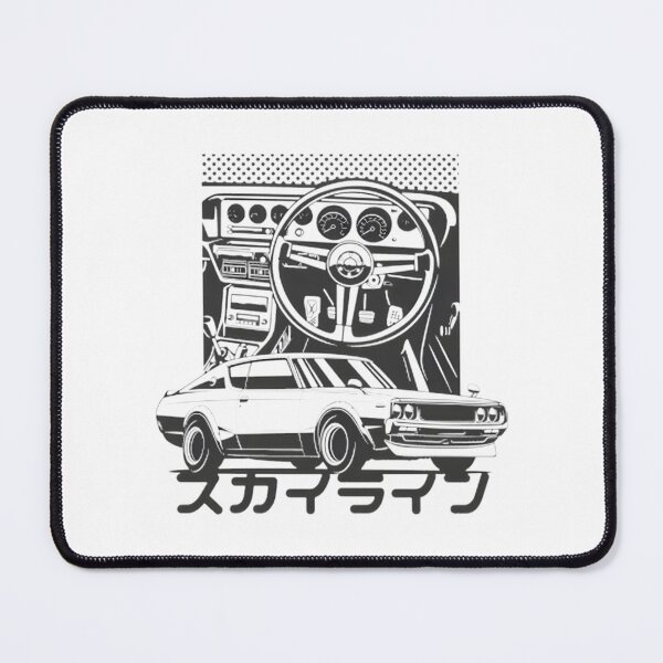 Artikelvorschau, Illustration eines Skyline GTR Sportwagens mit elegantem urbanem Hintergrund entworfen und verkauft von Colorinche.