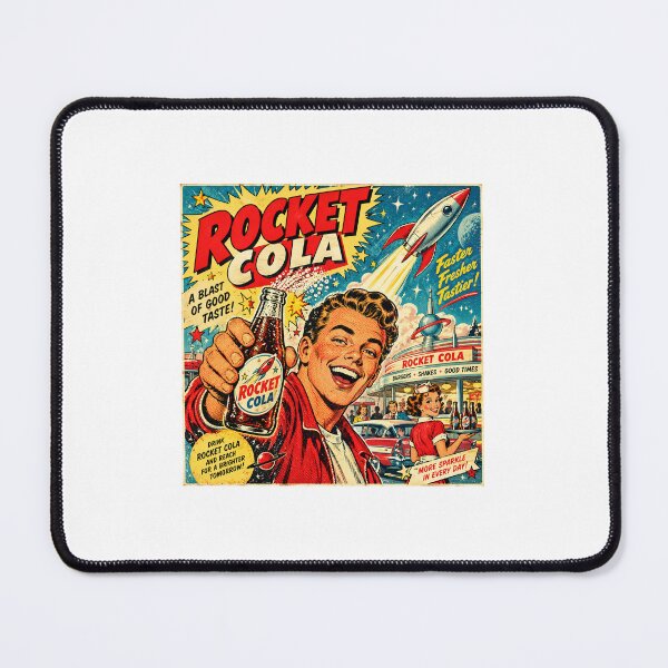 Item preview, Rocket Cola Retro Space Age Advertisement designed and sold by PICARDDIGITAL.
