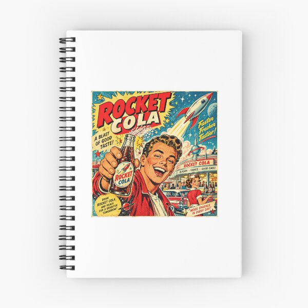 Item preview, Rocket Cola Retro Space Age Advertisement designed and sold by PICARDDIGITAL.