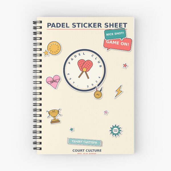 Item preview, Padel Sticker Sheet Collage Design designed and sold by CourtCultureHQ.