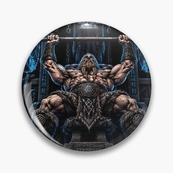 Item preview, Valhalla Gym Heavy Bench Press Viking Runes designed and sold by ValhallaHub.