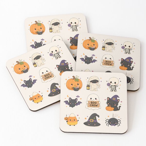 Item preview, Cute Boo Crew Halloween Characters Grid - Spooky Cute Fall Collection designed and sold by Modern Antique Atelier .