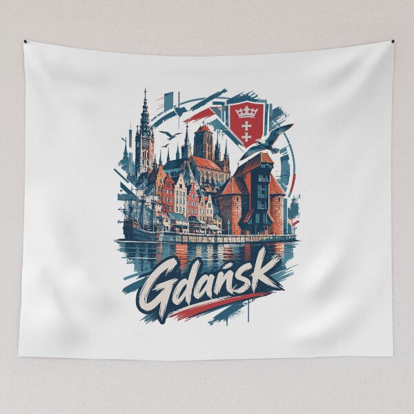Item preview, Gdańsk Skyline – Pride & Home as a Silhouette designed and sold by Pineapple-Tree.