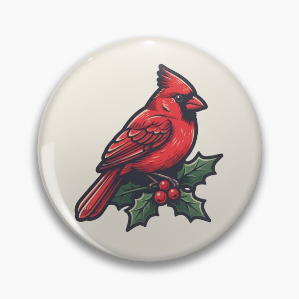 Item preview, Red Cardinal on Holly Branch designed and sold by Rariks.