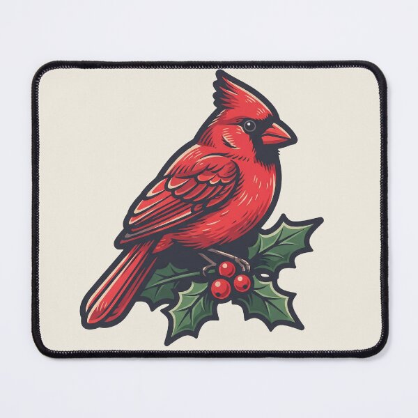 Item preview, Red Cardinal on Holly Branch designed and sold by Rariks.