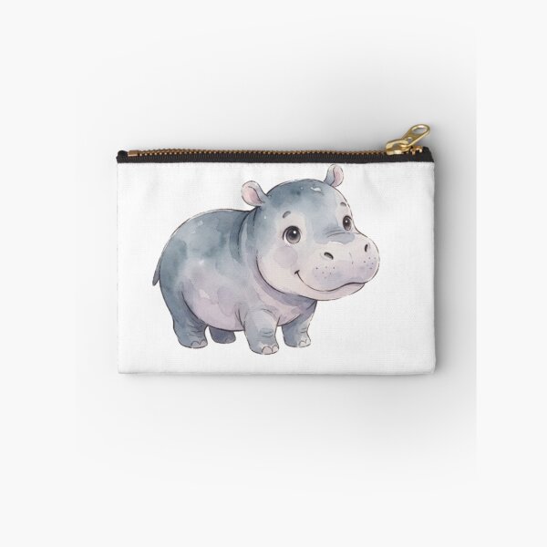 Item preview, Cute Hippo Jungle Animal Watercolour Illustration designed and sold by made by Golightly x.