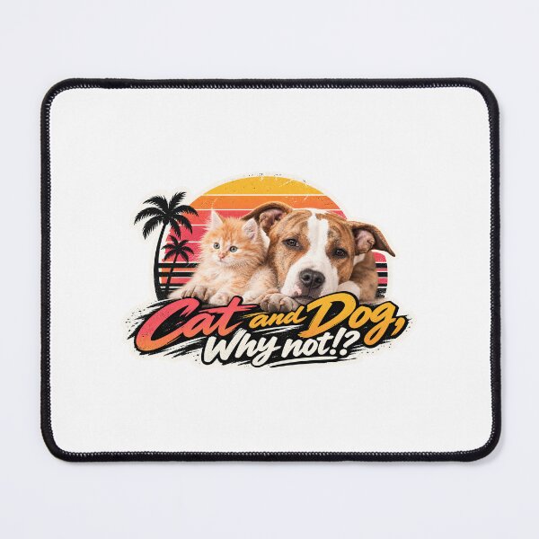 Item preview, "Cat and dog, why not!?" designed and sold by Fetzt.