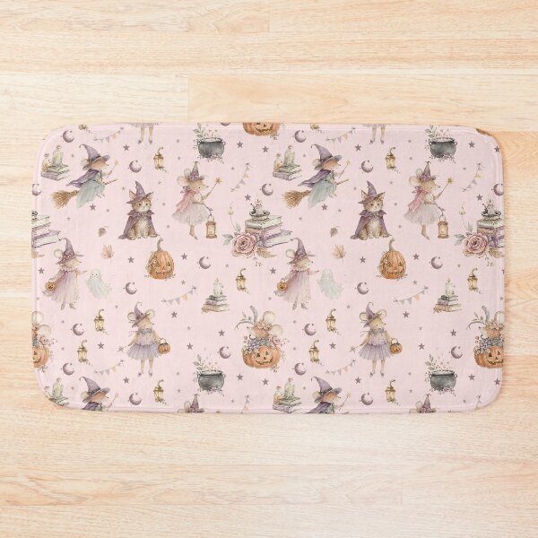 Item preview, Whimsical Halloween Mice & Witches – Pastel Storybook Pattern designed and sold by PaperyAndInk.