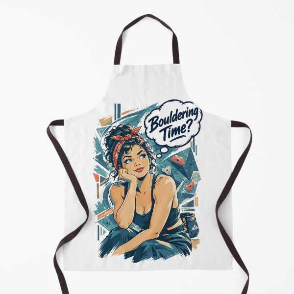 Item preview, Retro Pin-Up Bouldering Time Climbing Design designed and sold by Pineapple-Tree.