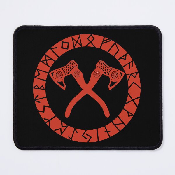 Item preview, Viking crossed axes (red) designed and sold by Lagueny.