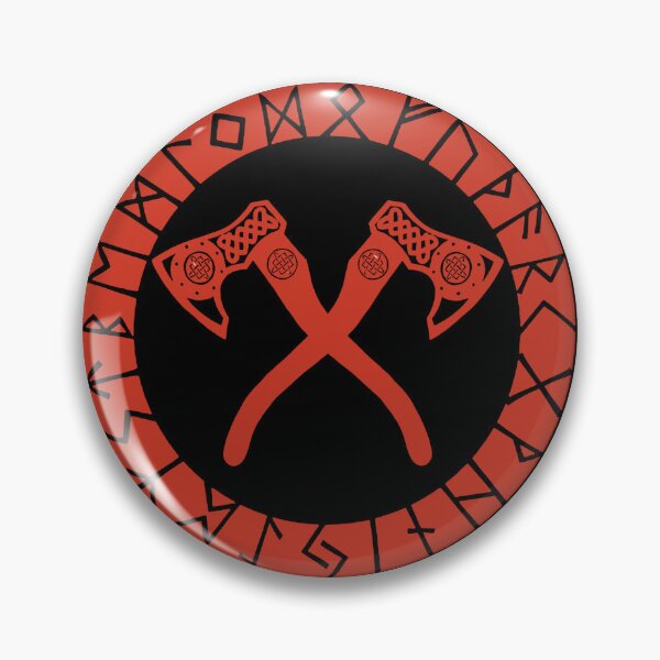 Item preview, Viking crossed axes (red) designed and sold by Lagueny.