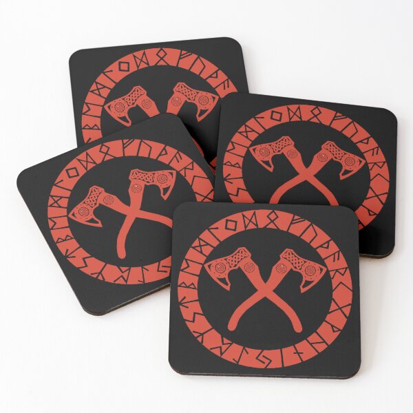 Item preview, Viking crossed axes (red) designed and sold by Lagueny.