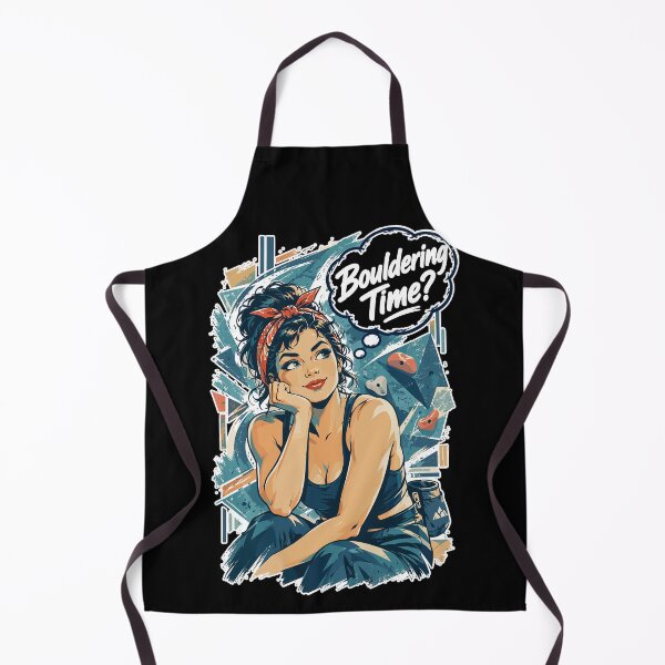 Item preview, Retro Pin-Up Bouldering Time Climbing Design designed and sold by Pineapple-Tree.