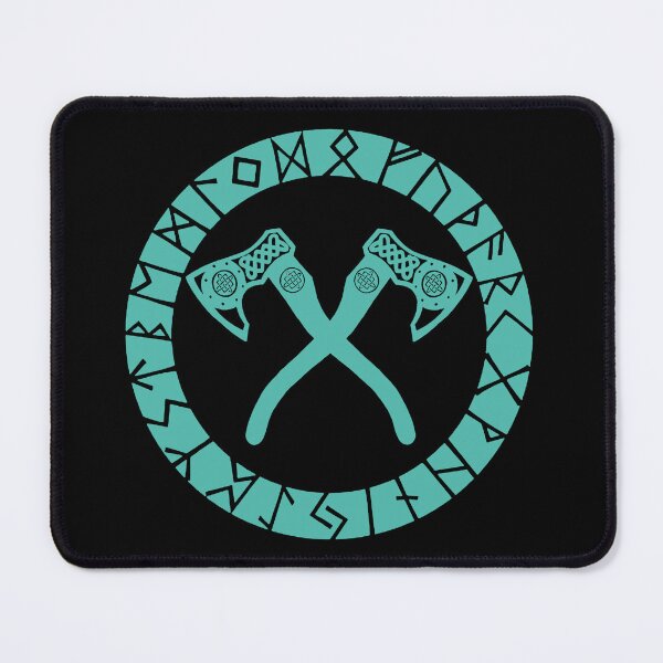 Item preview, Viking crossed axes (blue) designed and sold by Lagueny.