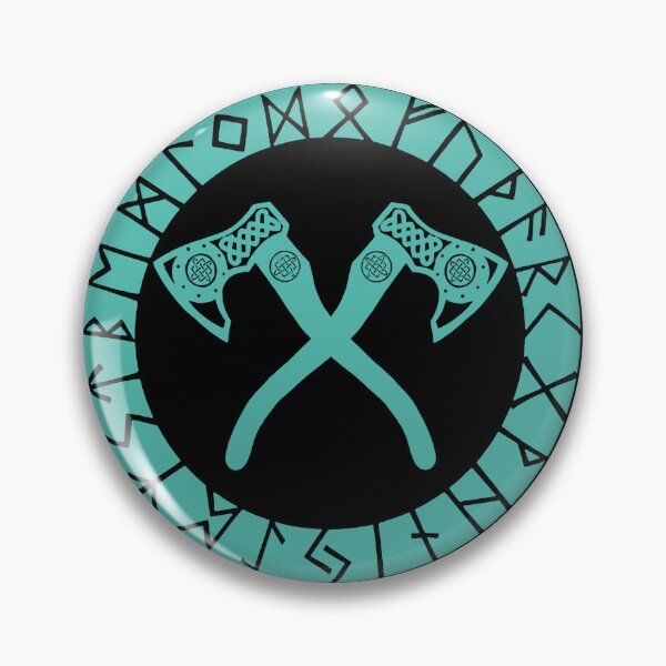 Item preview, Viking crossed axes (blue) designed and sold by Lagueny.