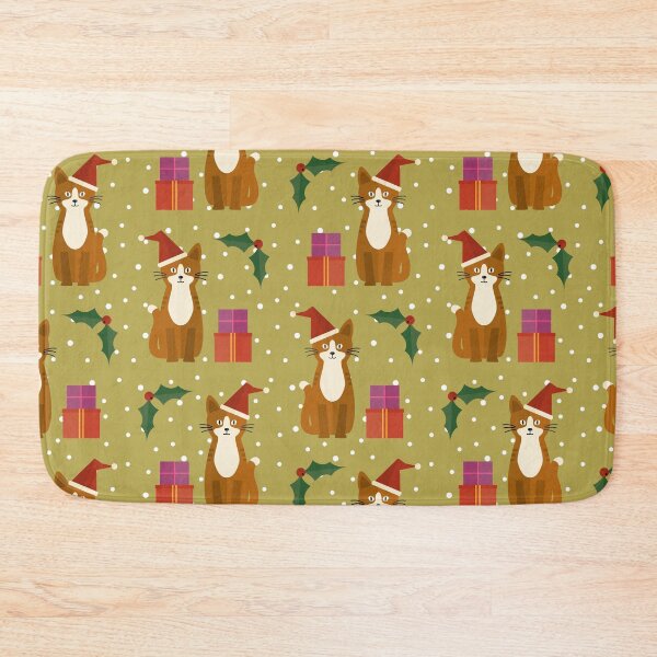Item preview, Christmas cats on green designed and sold by reneesillus.