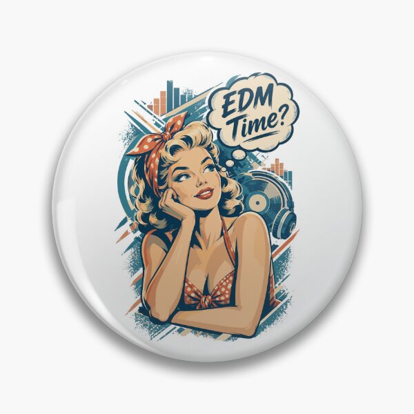 Item preview, Retro Pin-Up Girl - EDM Time Festival Design designed and sold by Pineapple-Tree.