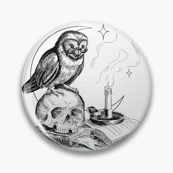 Item preview, Owl, book, skull and candle designed and sold by Rosa Laguna.