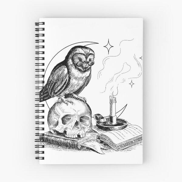 Item preview, Owl, book, skull and candle designed and sold by Rosa Laguna.