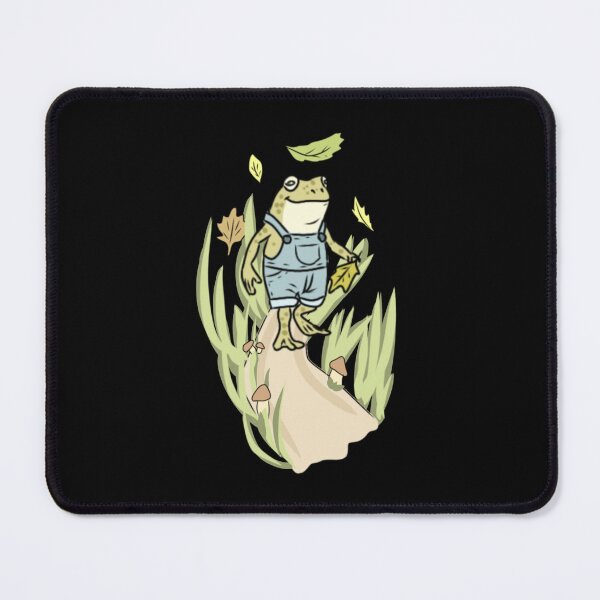 Item preview, Cute Frog Autumn Walk with Mushrooms and Leaves Goblincore Aesthetic designed and sold by LeshanArt.
