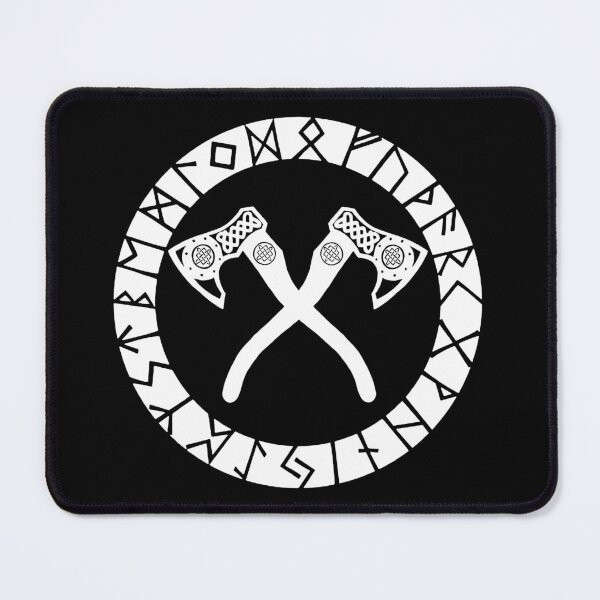 Item preview, Viking crossed axes (white) designed and sold by Lagueny.