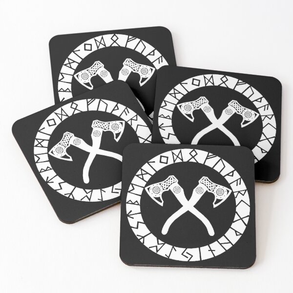 Item preview, Viking crossed axes (white) designed and sold by Lagueny.