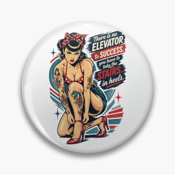 Item preview, Old School Pin-Up: Success in Heels saying designed and sold by Pineapple-Tree.