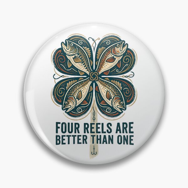 Item preview, Four reels are better than one - Four-leaf clover for fishing fans - Happy fishing! designed and sold by ParadoxParadox.