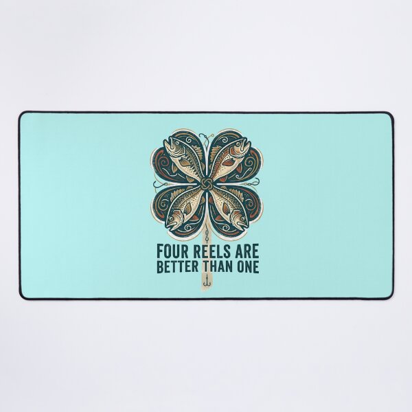 Item preview, Four reels are better than one - Four-leaf clover for fishing fans - Happy fishing! designed and sold by ParadoxParadox.