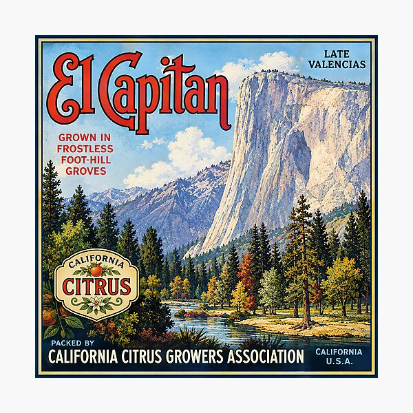 Item preview, El Capitan - Vintage California Citrus Label designed and sold by Grove of Things.