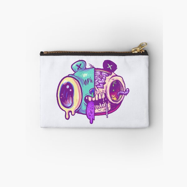 Item preview, Split Face Zombie Teddy Bear Lowbrow Street Art Graphic Illustration designed and sold by Nate Bear.