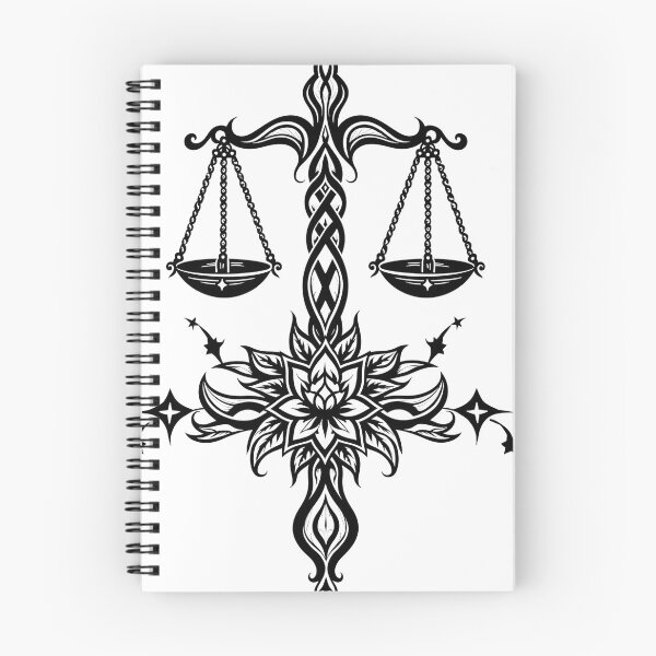 Item preview, Libra Balance and Mandala Tattoo Flash Design designed and sold by Qubivibe.