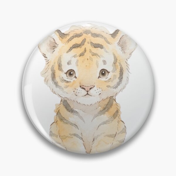 Item preview, Cute Tiger Cub Watercolour Illustration designed and sold by made by Golightly x.