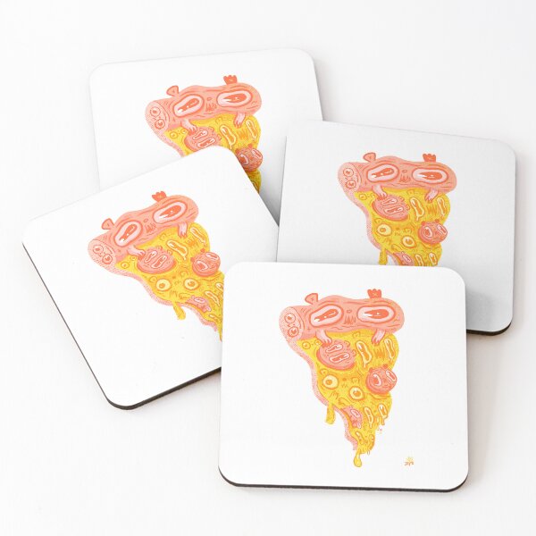Item preview, Trippy Monster Pizza Slice Lowbrow Surreal Graphic Illustration designed and sold by Nate Bear.