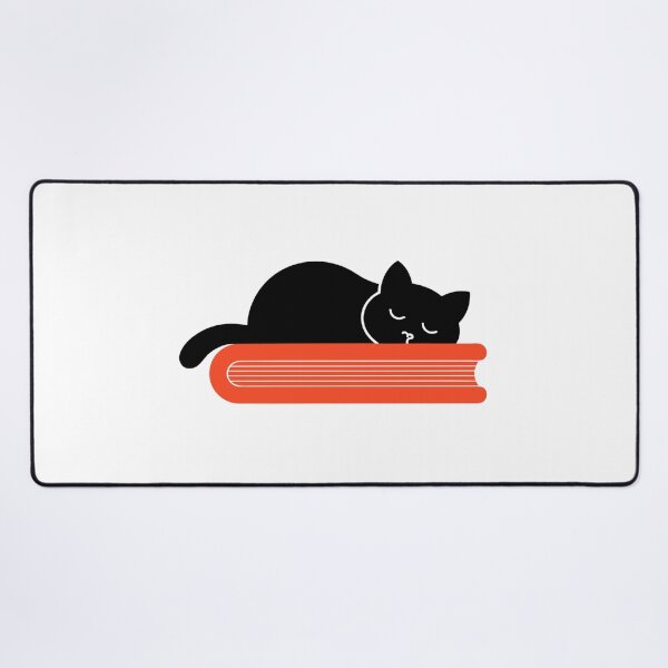 Item preview, Cute Black Cat Reading Book Bookworm Art designed and sold by Ikochane.