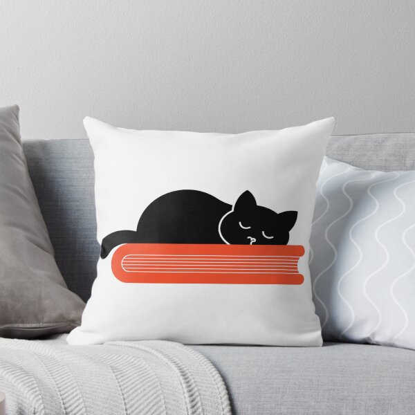 Item preview, Cute Black Cat Reading Book Bookworm Art designed and sold by Ikochane.