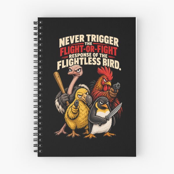 Item preview, Flightless Bird Flight Or Fight Response Funny Dark Humor Graphic designed and sold by Whirx.