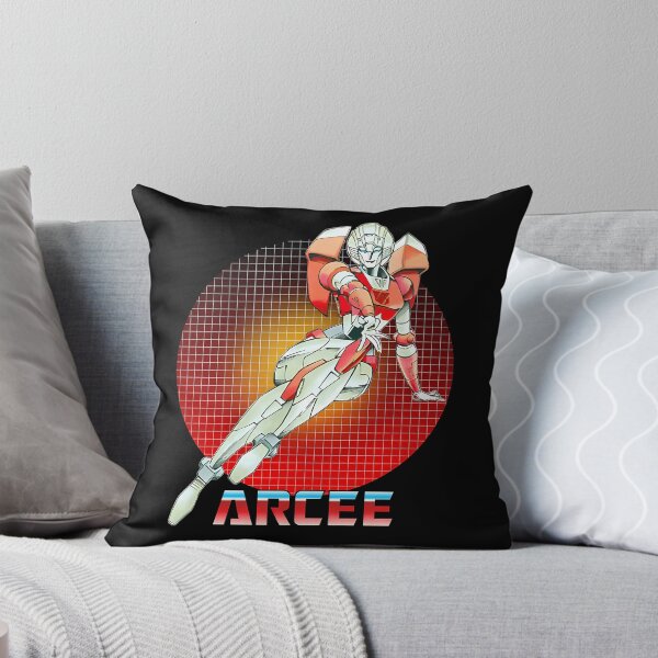 Item preview, Sleek Pink And White Female Robot Reaching Forward In Grid Circle Frame designed and sold by BrendaMain.