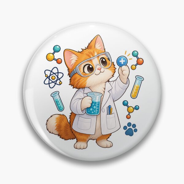 Item preview, Cation Cat – Positive Charge Chemistry Mascot designed and sold by TheRandomHuman.